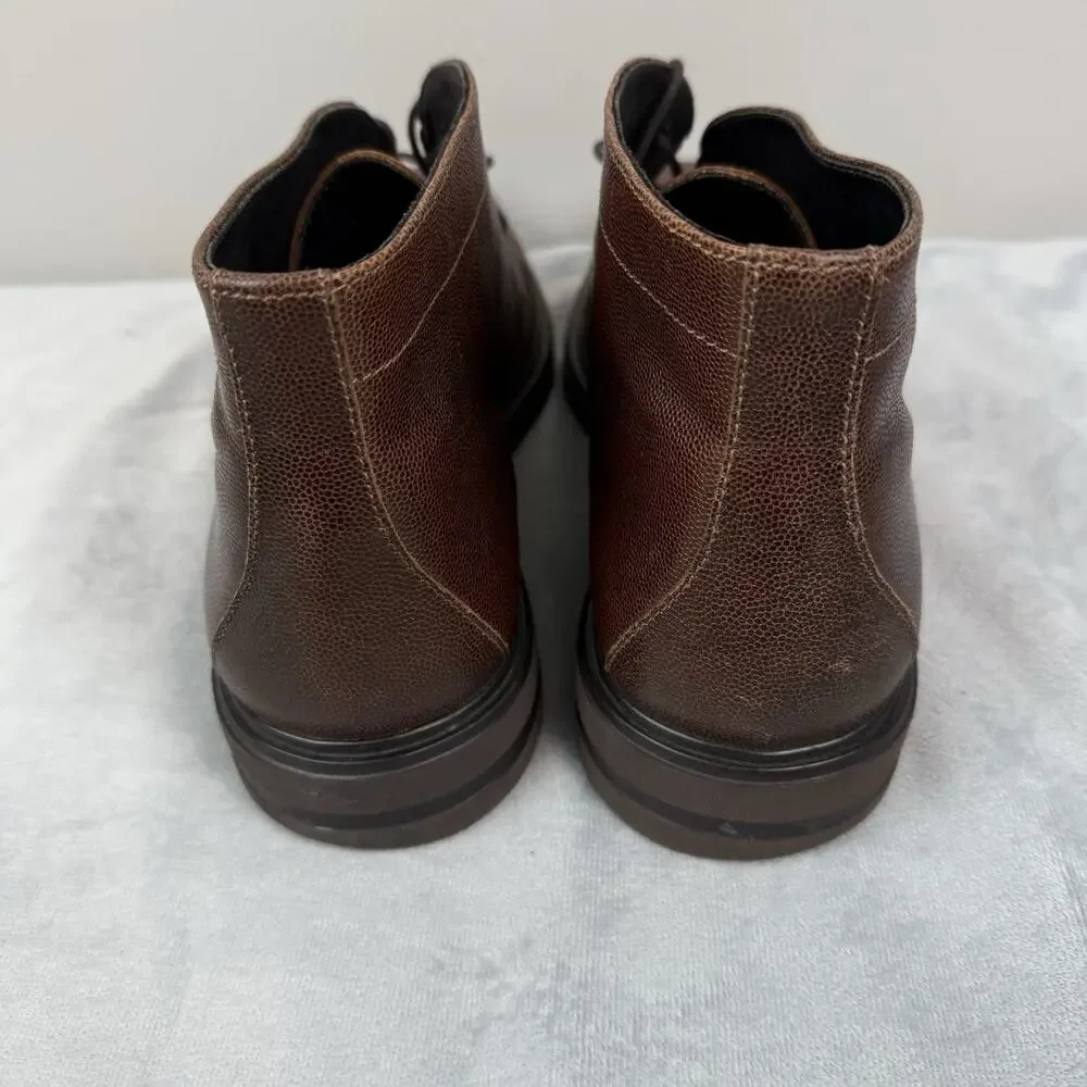 Donald J Pliner Men's‎ Ericio Oxford Boot Brown- Sz 10 M Classic Workwear Office